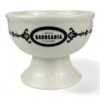 Antiga Barbearia de Bairro Rasierschale aus Porzellan weiß/schwarz B 9cm x H 6,5cm, Shaving Bowl, Mug