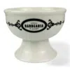 Antiga Barbearia de Bairro Rasierschale aus Porzellan weiß/schwarz B 9cm x H 6,5cm, Shaving Bowl, Mug