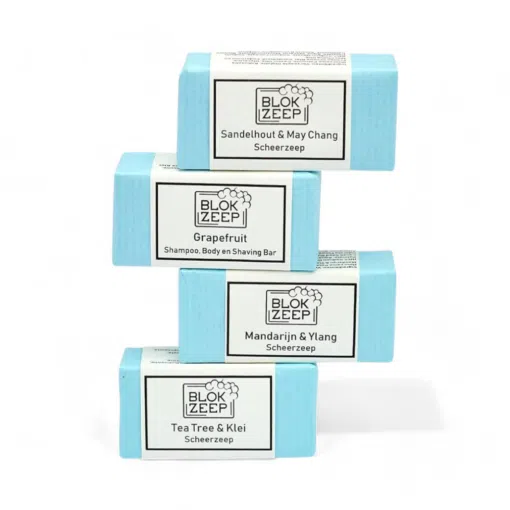 Blokzeep Rasierseife Starter-Set 120g, 4 Seifen je 30g