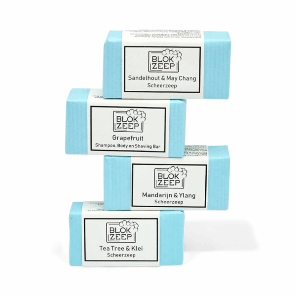 Blokzeep Rasierseife Starter-Set 120g, 4 Seifen je 30g