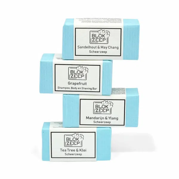 Blokzeep Rasierseife Starter-Set 120g, 4 Seifen je 30g