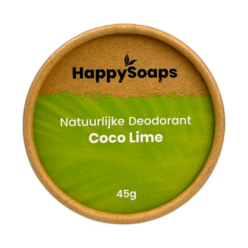 HappySoaps Natürliches Deodorant Kokosnuss und Limette 45g, festes Deo