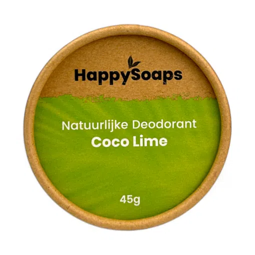 HappySoaps Natürliches Deodorant Kokosnuss und Limette 45g, festes Deo