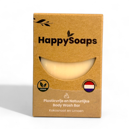 HappySoaps Body Wash Bar Kokos und Limette 100g
