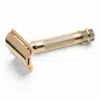 Merkur Solingen 34G Rasierhobel, geschlossener Kamm, Glanz Gold 24K