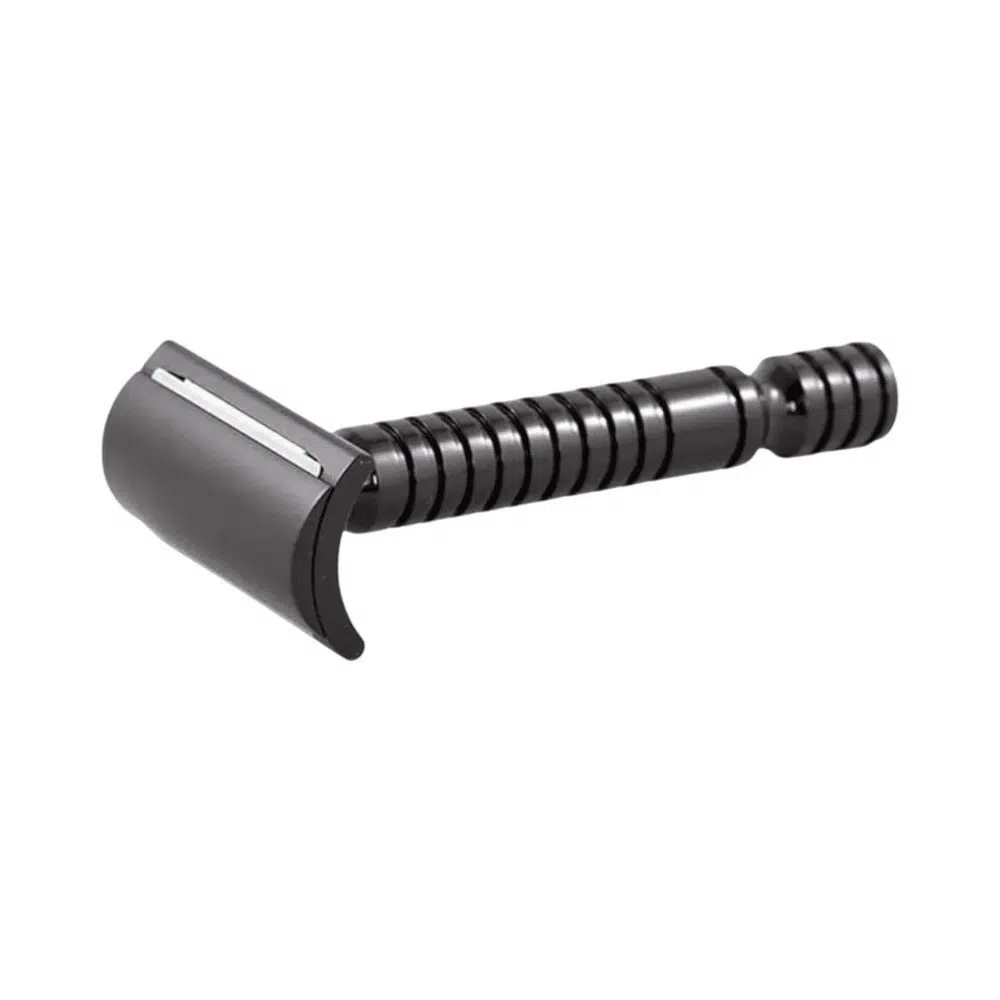 RazoRock Baby Smooth Rasierhobel Black, geschlossener Kamm, Double Edge