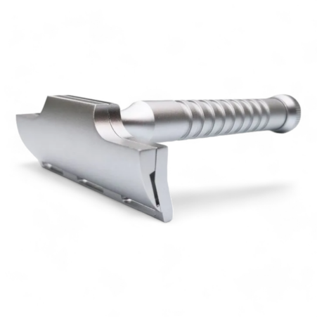 RazoRock Rasierhobel Hawk V2 Satin-Silver, Single Edge, geschlossener Kamm