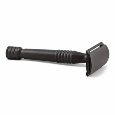 RazoRock Rasierhobel Lupo Black, geschlossener Kamm, Double Edge