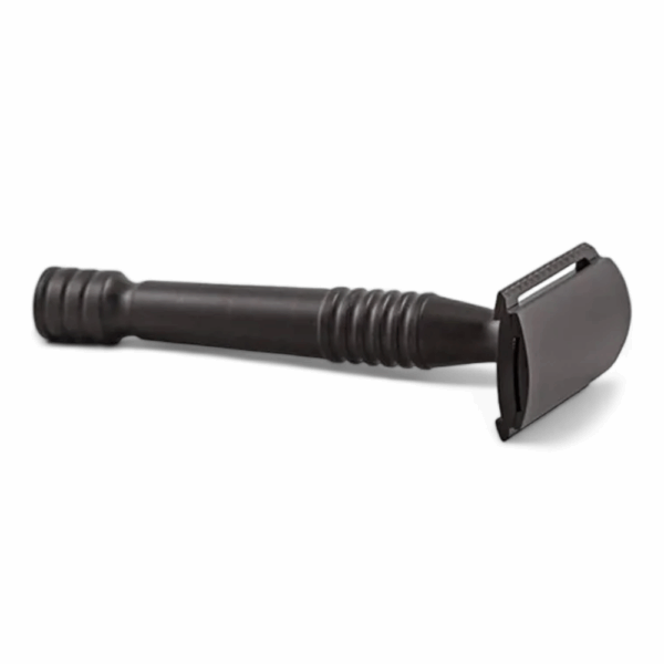 RazoRock Rasierhobel Lupo Black, geschlossener Kamm, Double Edge