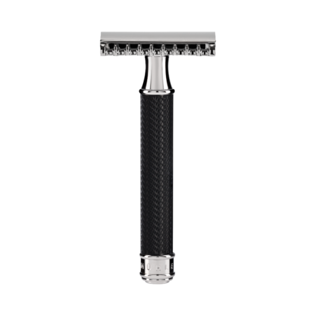 Mühle Rasierhobel R 41 Black, offener Kamm, Double Edge