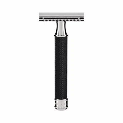 Mühle Rasierhobel R 89 Schwarz, geschlossener Kamm, Double Edge