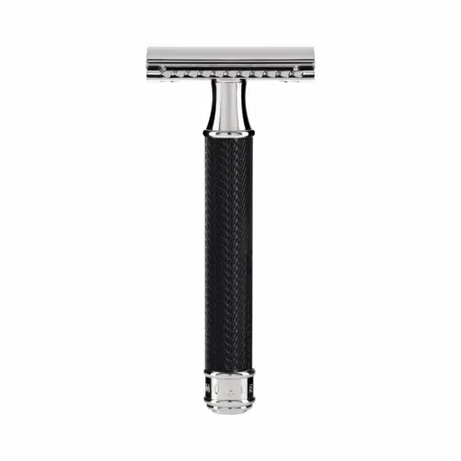 Mühle Rasierhobel R 89 Schwarz, geschlossener Kamm, Double Edge