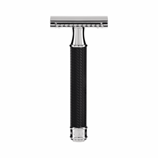 Mühle Rasierhobel R 89 Schwarz, geschlossener Kamm, Double Edge