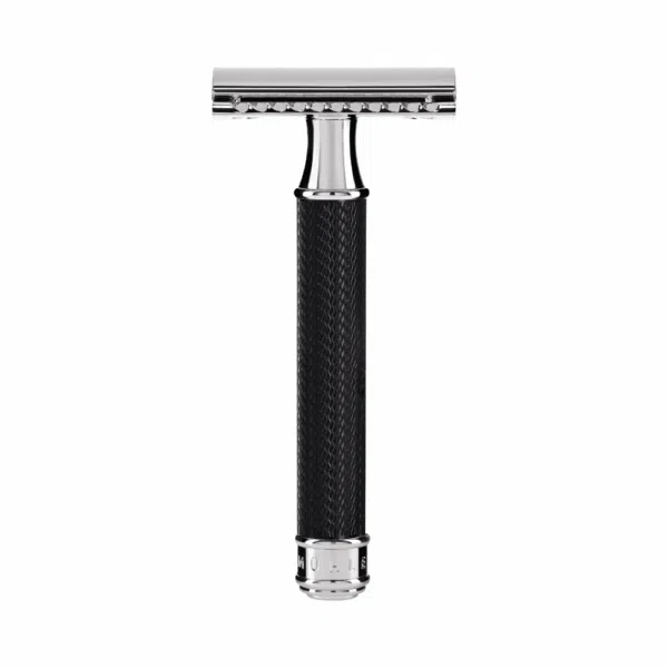 Mühle Rasierhobel R 89 Schwarz, geschlossener Kamm, Double Edge