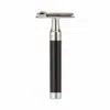 Mühle Rasierhobel R 96 ROCCA, Edelstahl/Schwarz, geschlossener Kamm