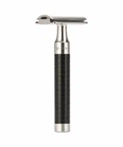 Mühle Rasierhobel R 96 ROCCA, Edelstahl/Schwarz, geschlossener Kamm