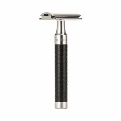 Mühle Rasierhobel R 96 ROCCA, Edelstahl/Schwarz, geschlossener Kamm