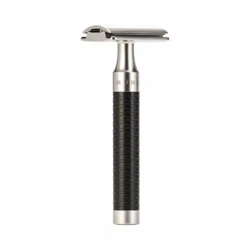 Mühle Rasierhobel R 96 ROCCA, Edelstahl/Schwarz, geschlossener Kamm