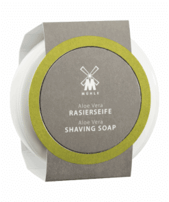 Mühle Aloe Vera feste Rasierseife 65g in der Porzellanschale, für Rasierseifen bis 60mm Durchmesser