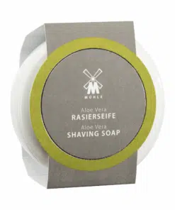 Mühle Aloe Vera feste Rasierseife 65g in der Porzellanschale, für Rasierseifen bis 60mm Durchmesser