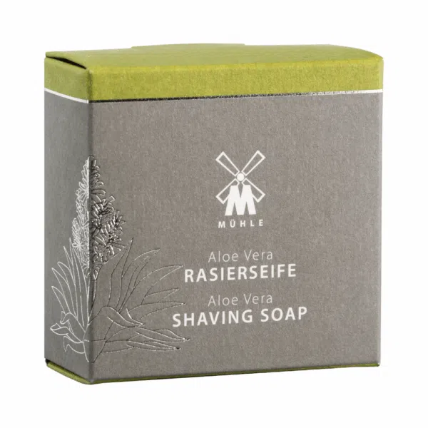 Mühle feste Rasierseife Aloe Vera 65g, für normale & empfindliche Haut