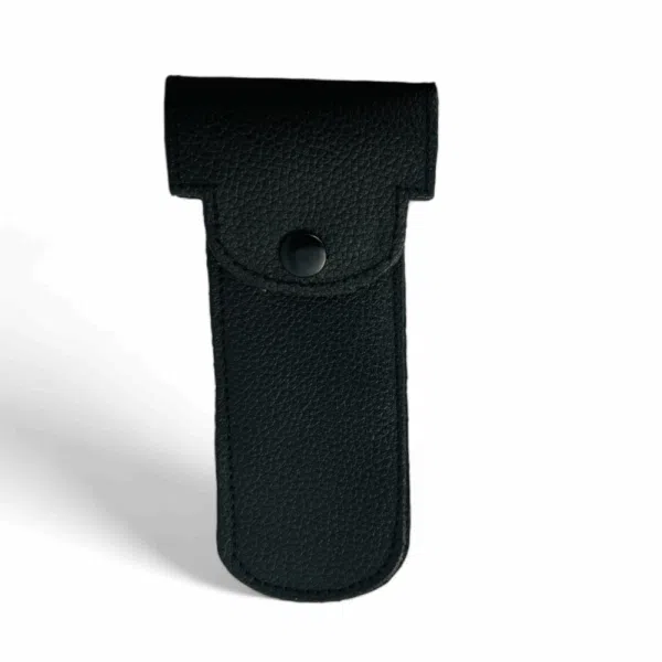 Epsilon Lederetui für Rasierhobel, Handgefertigt in schwarz, 14cm x 6cm