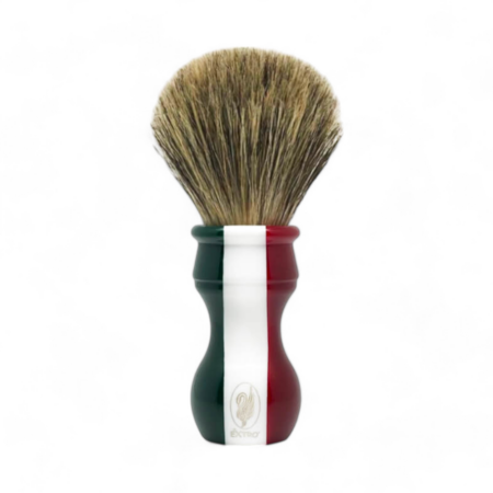 Extrò Rasierpinsel Italien Flag Graudachs & Schweineborsten, 26mm Knoten