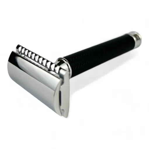 Mühle Rasierhobel R 89 Schwarz, geschlossener Kamm, Double Edge