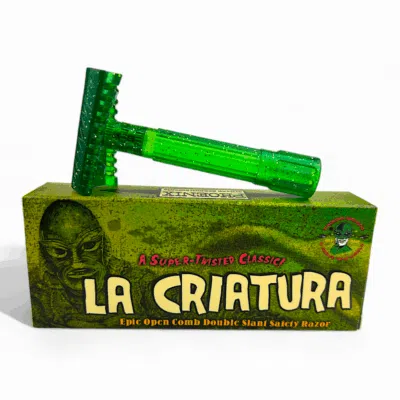 Phoenix Artisan Accoutrements Rasierhobel La Criatura, offener Kamm, Double Slant1