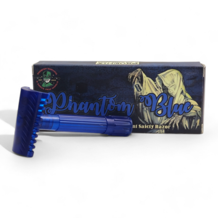Phoenix Artisan Accoutrements Phantom Blue Double Slant Safety Razor, Offener Kamm, Double Edge2