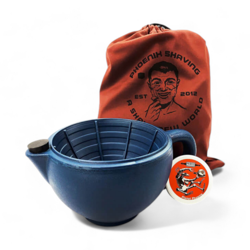 Phoenix Artisan Accoutrements The Intergalactic Indestructible Shatterproof Travel Scuttle Shaving Bowl - Set