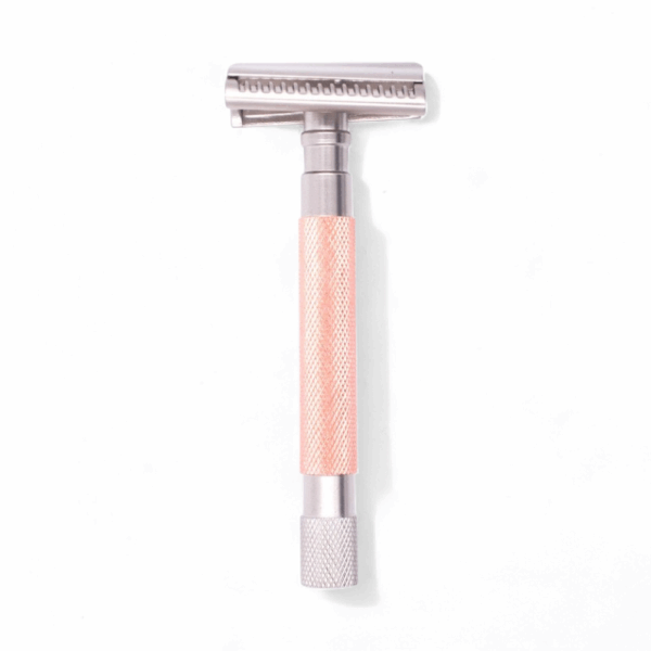 Parker 55-SL-RG Semi-Slant Rasierhobel Roségold, geschlossener Kamm, Double Edge