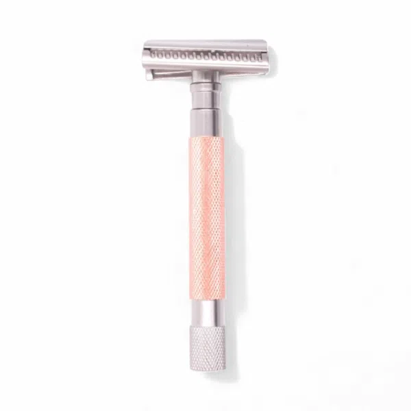 Parker 55-SL-RG Semi-Slant Rasierhobel Roségold, geschlossener Kamm, Double Edge