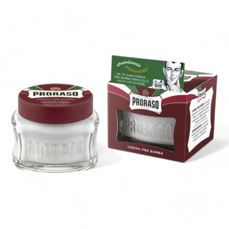 Proraso Pre Shave Cream Red Line 100ml, für dichteren Bartwuchs