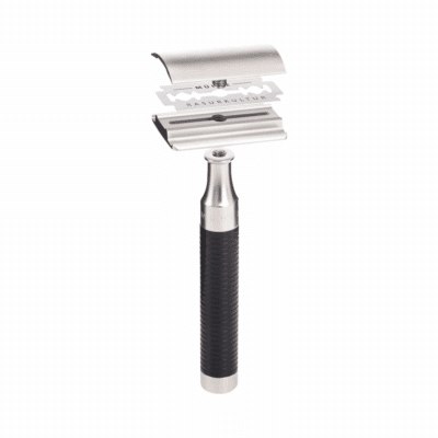 Mühle Rasierhobel R 96 ROCCA, Edelstahl/Schwarz, geschlossener Kamm1