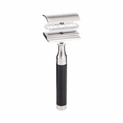 Mühle Rasierhobel R 96 ROCCA, Edelstahl/Schwarz, geschlossener Kamm1