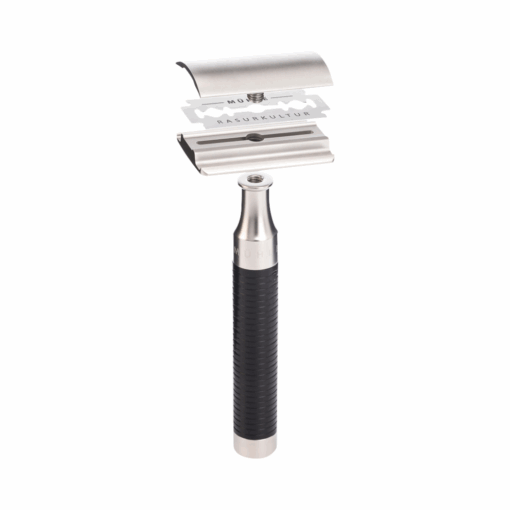 Mühle Rasierhobel R 96 ROCCA, Edelstahl/Schwarz, geschlossener Kamm1