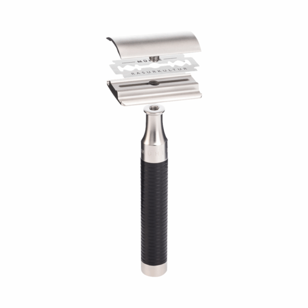 Mühle Rasierhobel R 96 ROCCA, Edelstahl/Schwarz, geschlossener Kamm1