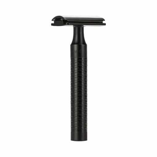 Mühle R 96 Jet Rasierhobel - Schwarz DLC, geschlossene Schaumkante, Double Edge