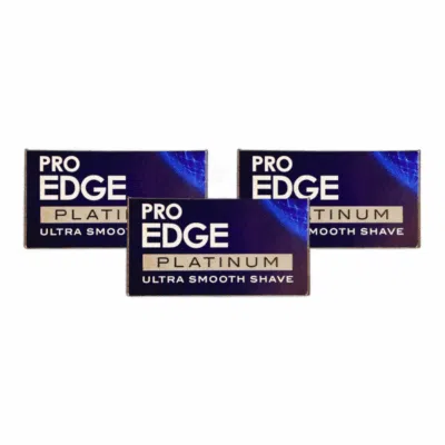 RK Shaving Rasierklinge Pro Edge Platinum Bundle, 15 Stk., Double Edge