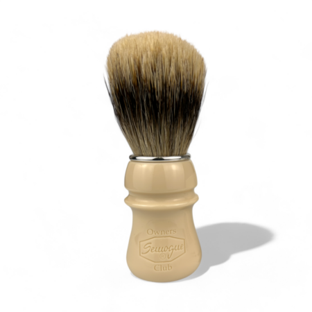 Semogue Rasierpinsel S.O.C. C5 Elfenbeinimitat aus TAJ-Harz, 24mm Knoten, Dachshaar & Schweineborsten