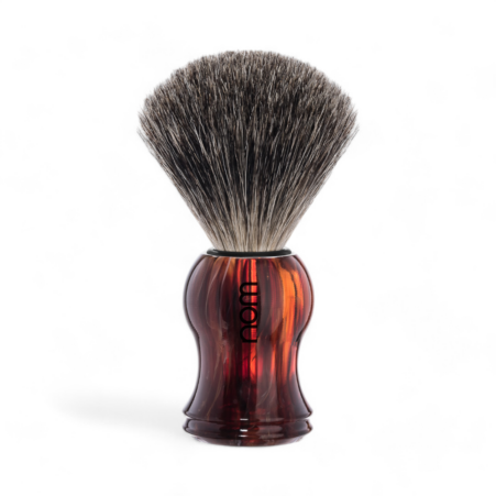 nom Gustav 81 HA Rasierpinsel, reines Dachshaar, Griffmaterial Kunststoff Havanna
