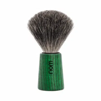 nom Rasierpinsel THEO 81 GA, reines Dachshaar, Griffmaterial Green Ash