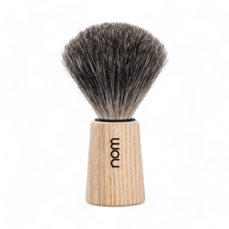 nom Rasierpinsel THEO 81 PA, reines Dachshaar, Griffmaterial Pure Ash