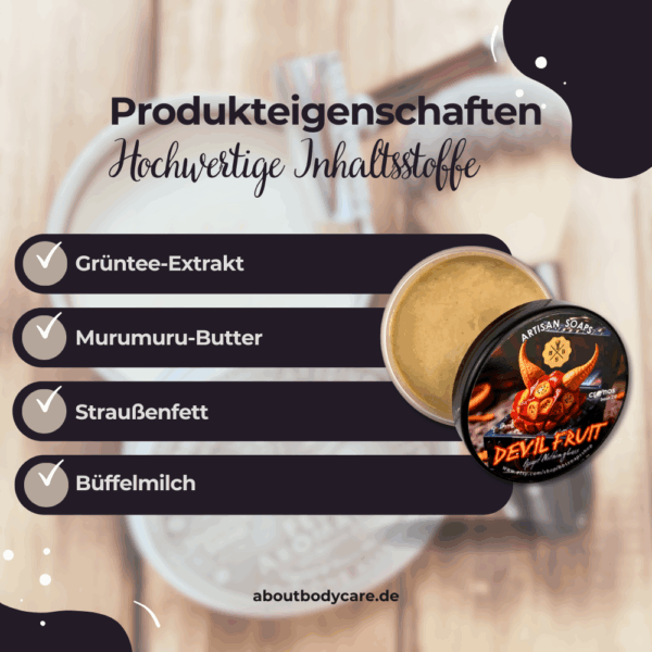 BBS Shaving Rasierseife Devil Fruit 125g-3