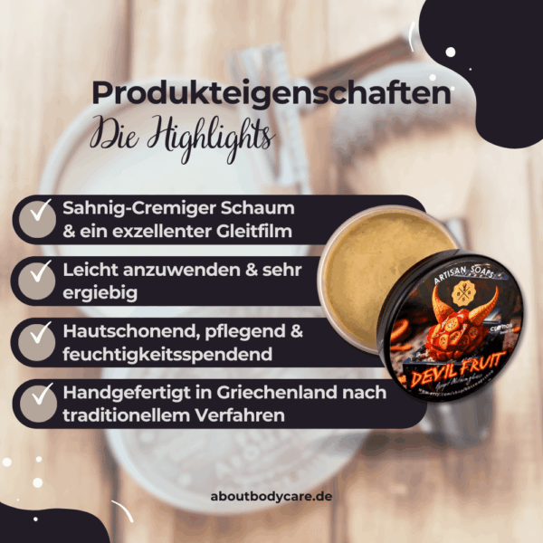 BBS Shaving Rasierseife Devil Fruit 125g-4