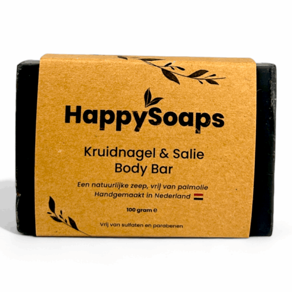 HappySoaps Body Wash Bar Nelken und Salbei 100g