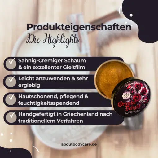 BBS Shaving Rasierseife Oriental Delight 125g - einfach Perfekt3