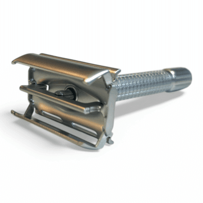 Razolution Rasierhobel Butterfly Matt-Chrome, geschlossener Kamm, Double Edge1