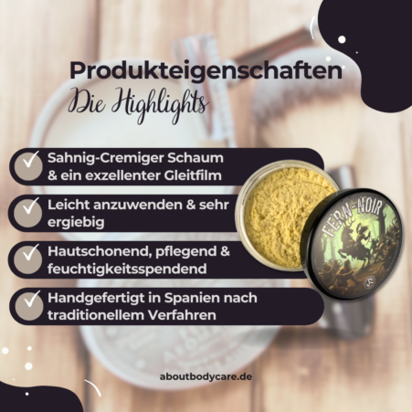 Los Jabones De Joserra Rasierseife Fern-Noir 125g3